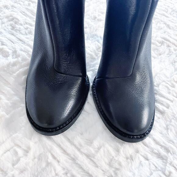 Joie Black Pebbled Leather Heeled Boots - Picture 2 of 7